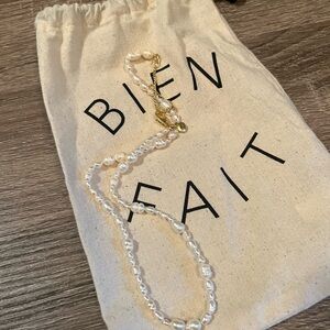 Madewell Pearl Necklace with Gold Clasp